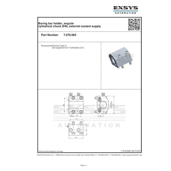 BMT, Okuma, Boring Bar Holder